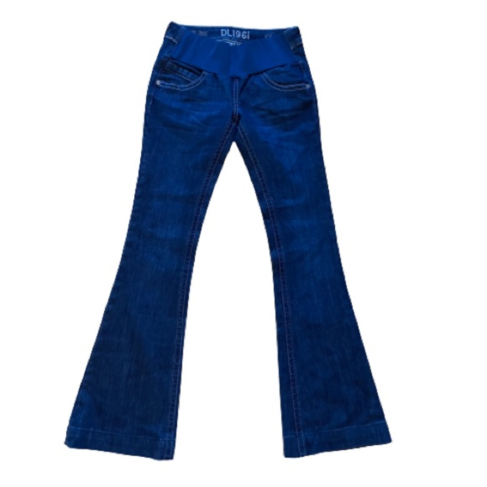 DL1961 Joy Maternity Flare Bellbottom Jeans Mariner Dark Wash Size 24
